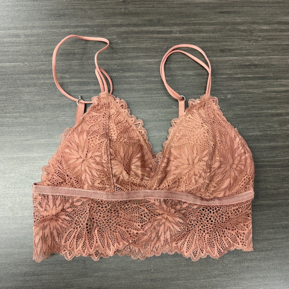 Abercrombie & fitch Lace Bralette in Dusty Pink | size xs